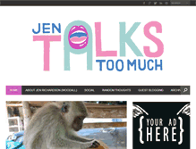 Tablet Screenshot of jentalkstoomuch.com